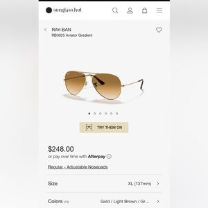 RB 3025 Large Metal Shade